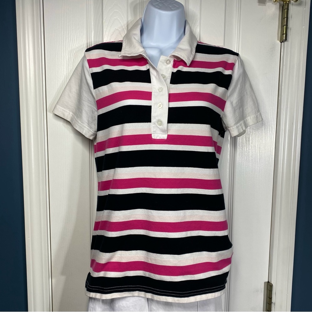 Puma Striped Polo Shirt Y2K